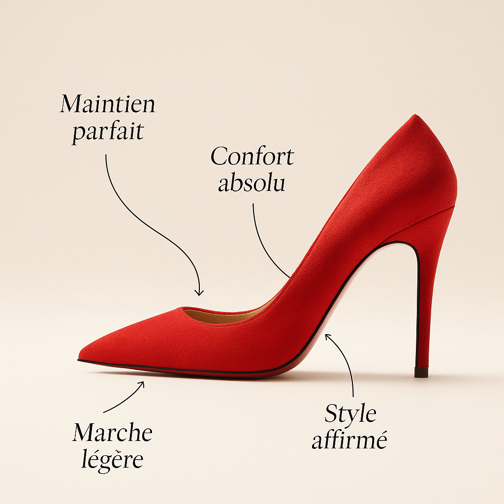 Escarpin Rouge Confortable