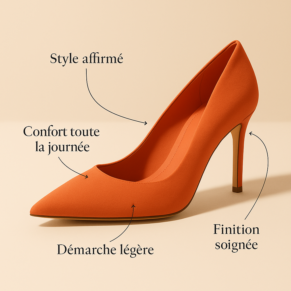 Escarpin Orange Corail