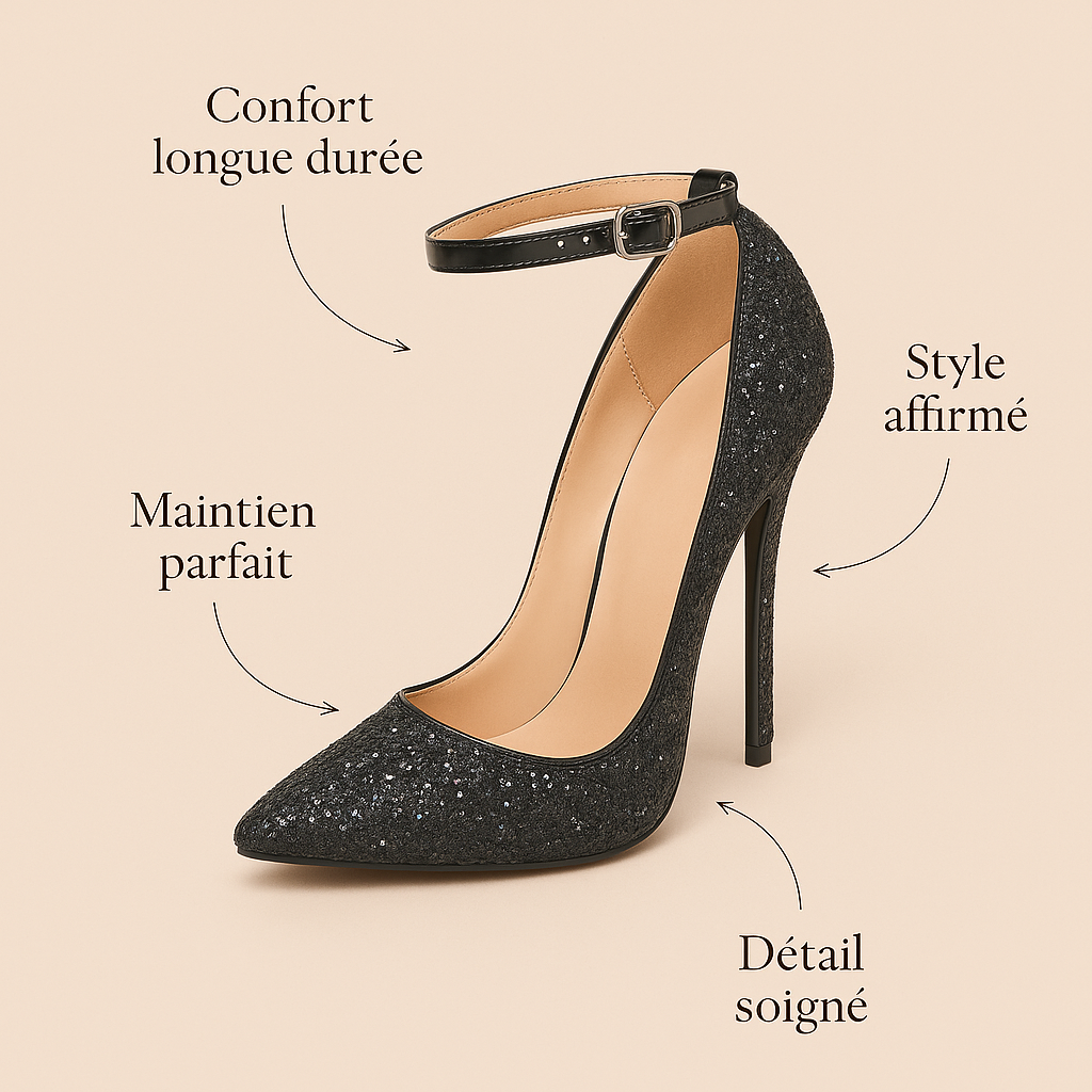 Escarpin Noir Pailleté