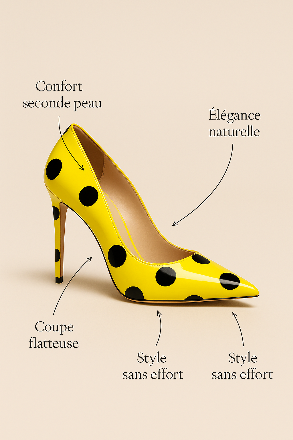 Escarpin Jaune & Noir