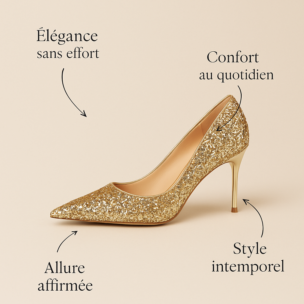 Escarpin Or Paillette