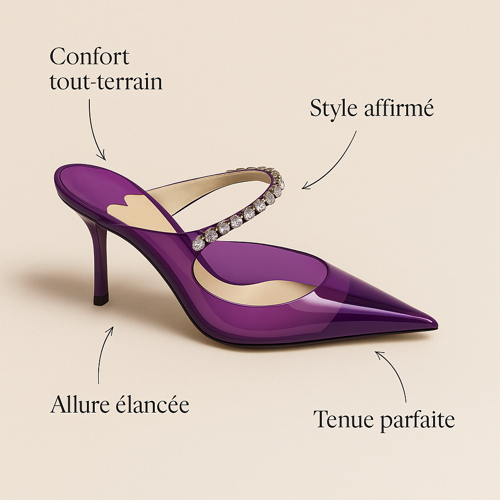 Escarpin Transparent Violet