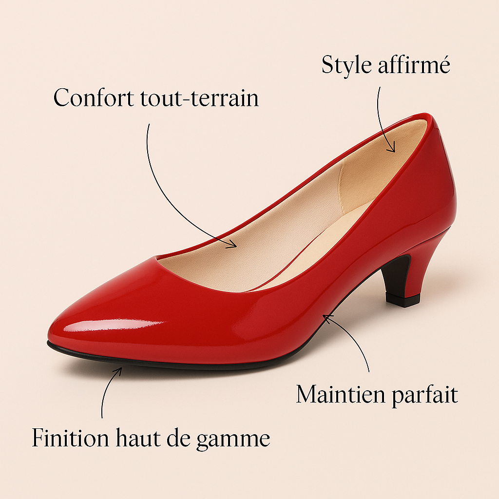 Escarpin Rouge Petit Talon
