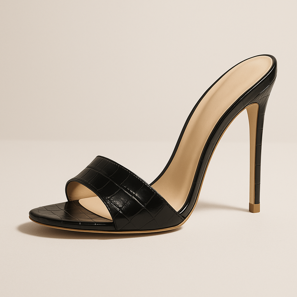 Escarpin noir ouvert