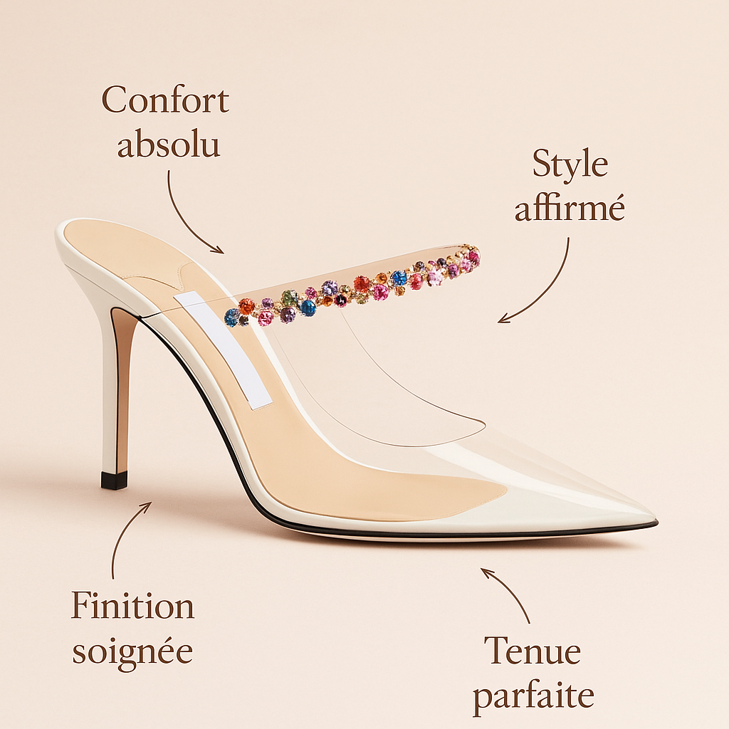 Escarpin Transparent Blanc
