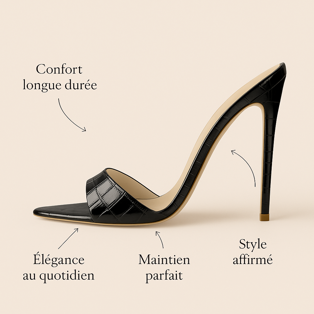 Escarpin noir ouvert