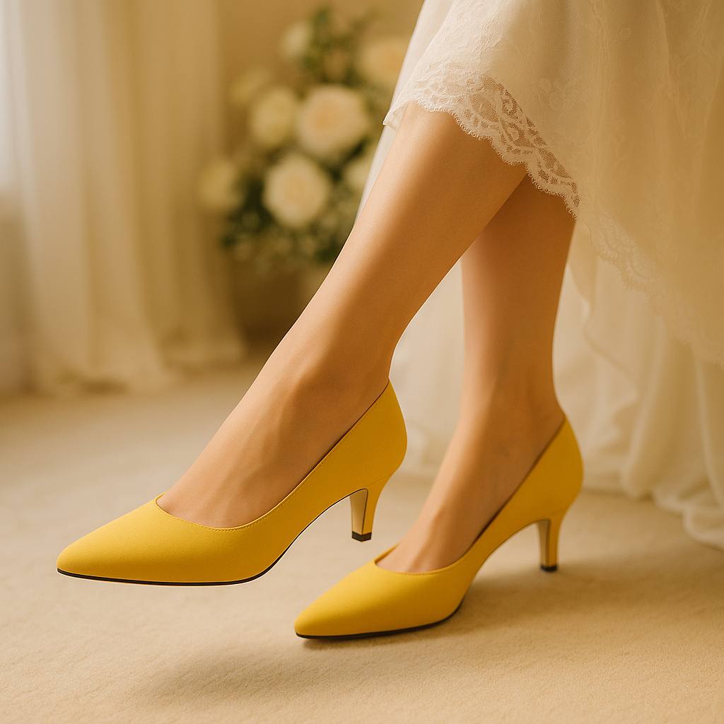 Escarpin Jaune Petit Talon