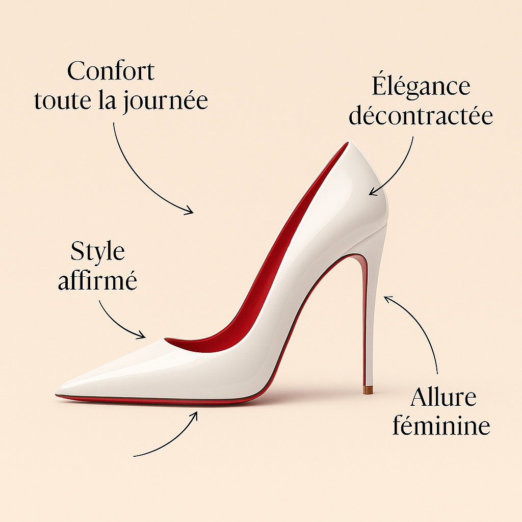 Escarpins Blancs Semelle rouge