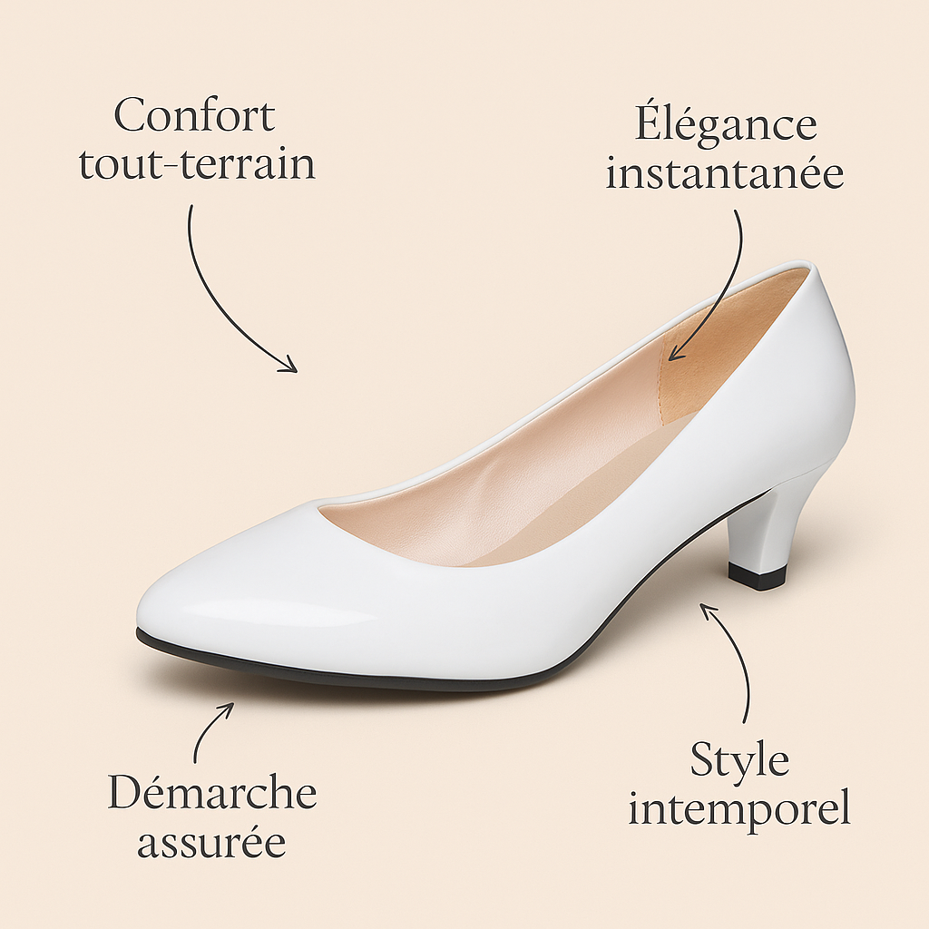 Escarpin Blanc Petit Talon