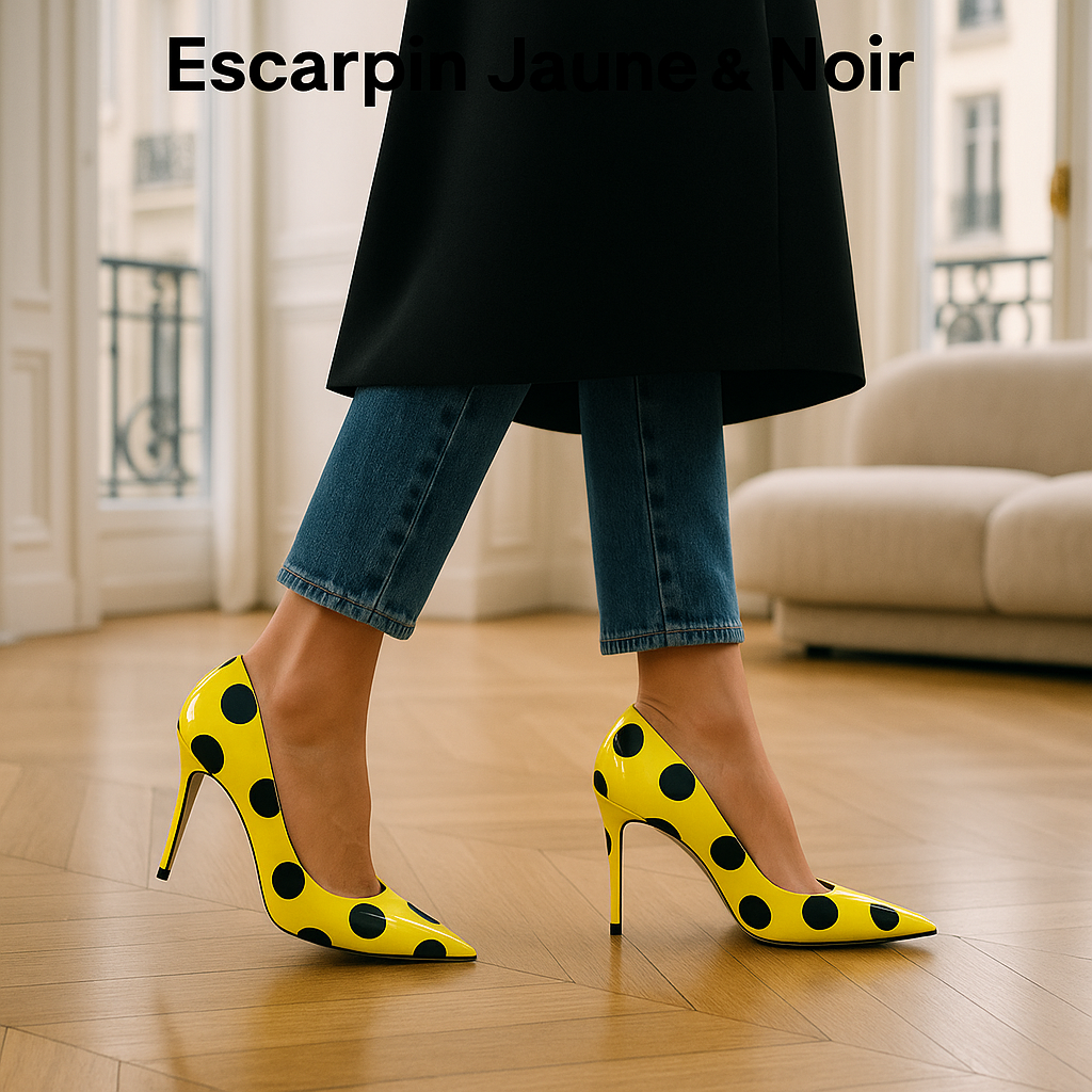 Escarpin Jaune & Noir
