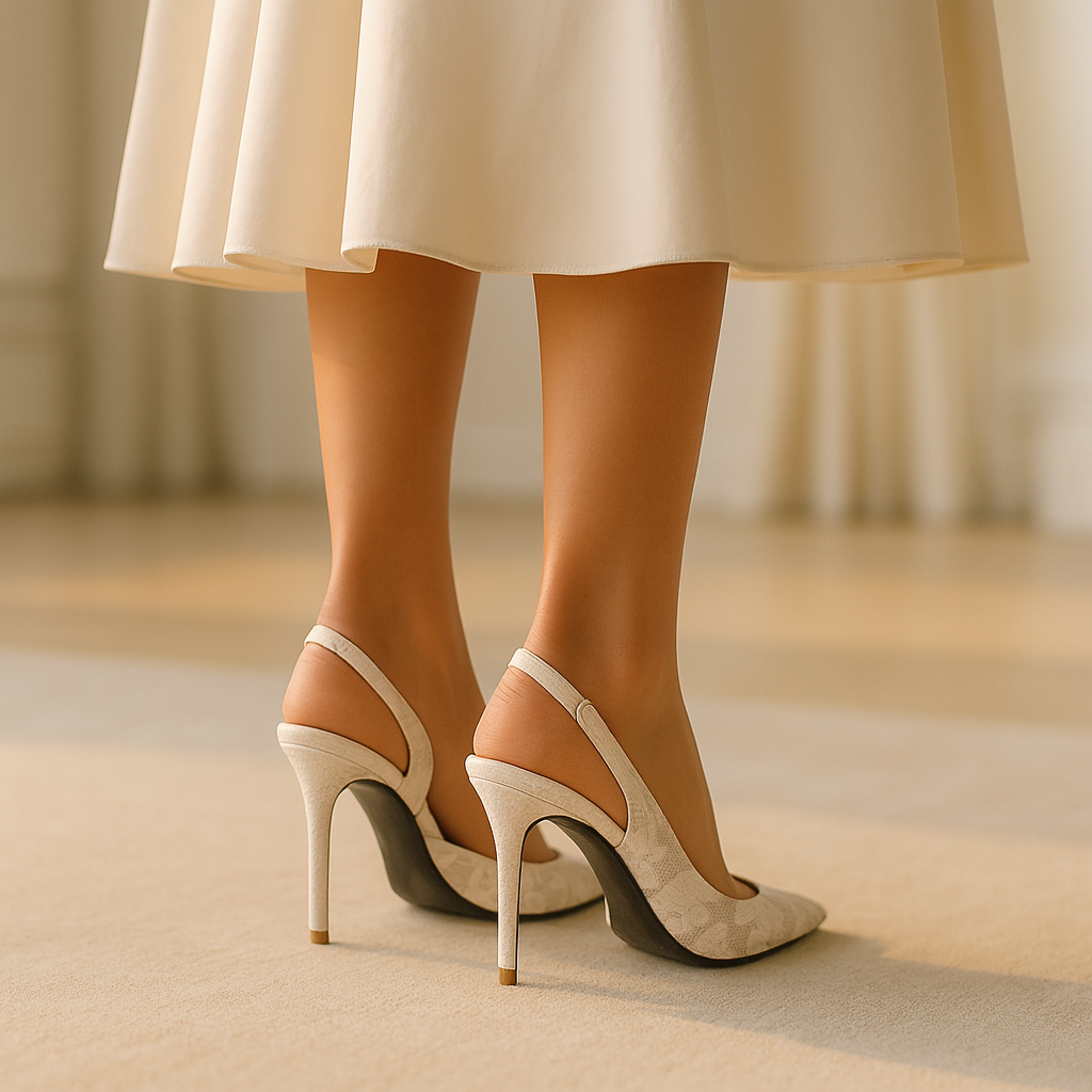 Escarpin Blanc avec Dentelle