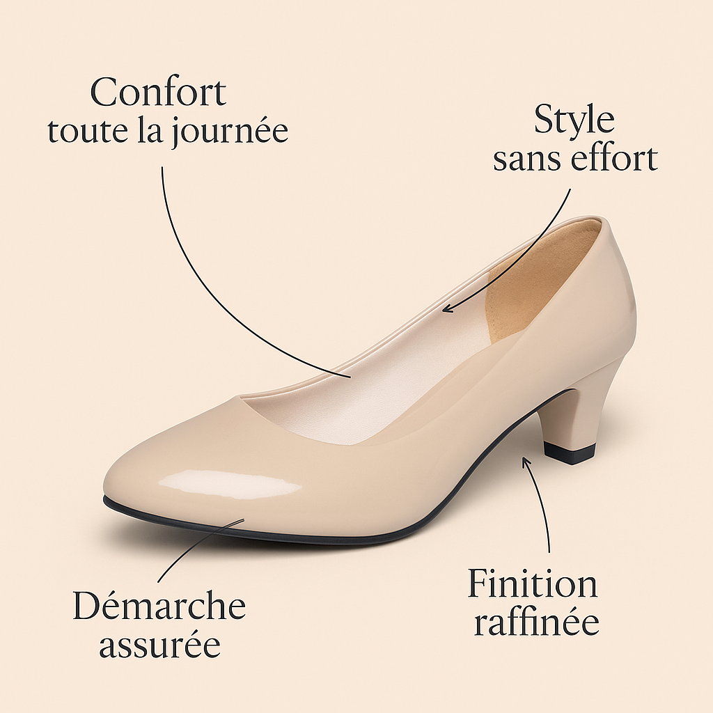 Escarpin Beige Petit Talon