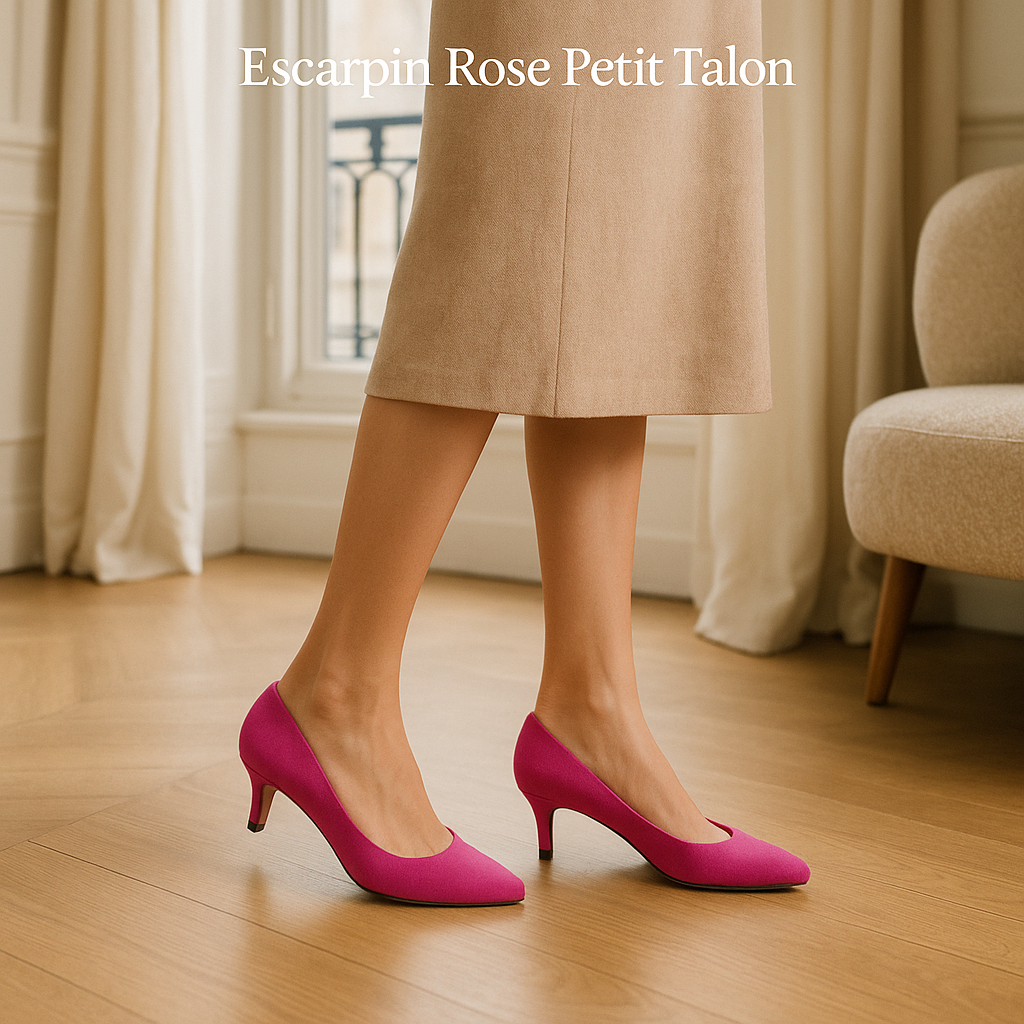 Escarpin Rose Petit Talon