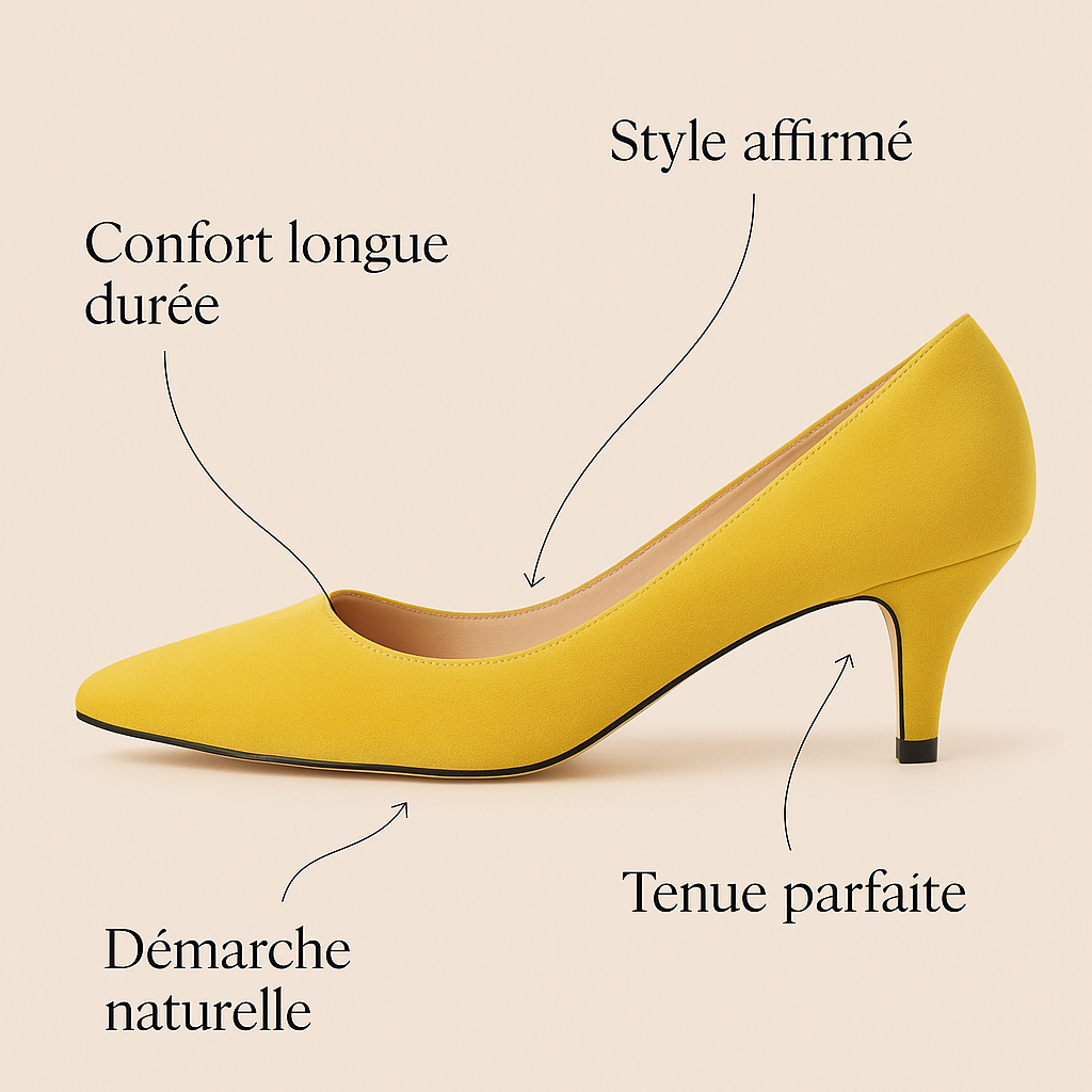 Escarpin Jaune Petit Talon