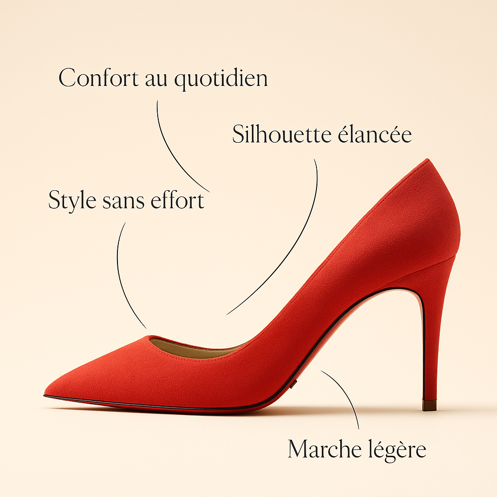 Escarpin Daim Rouge