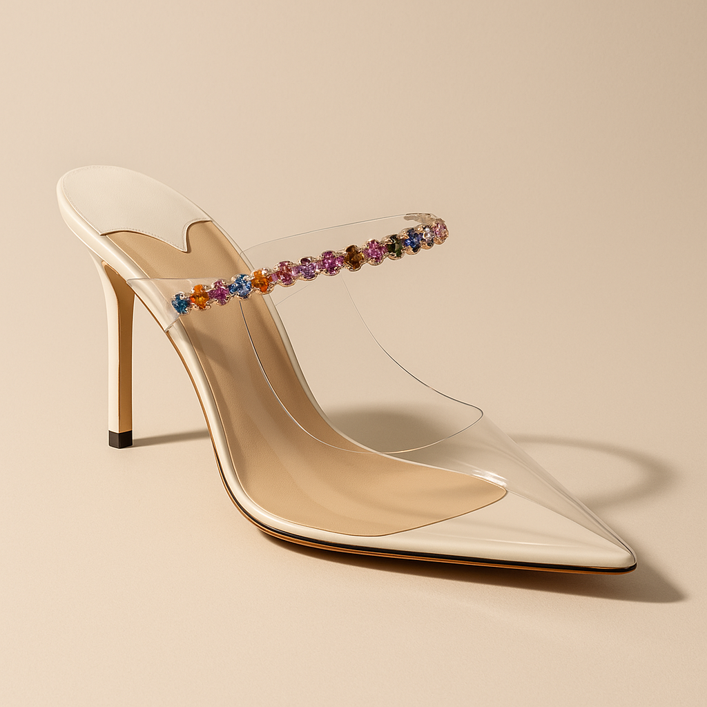 Escarpin Transparent Blanc