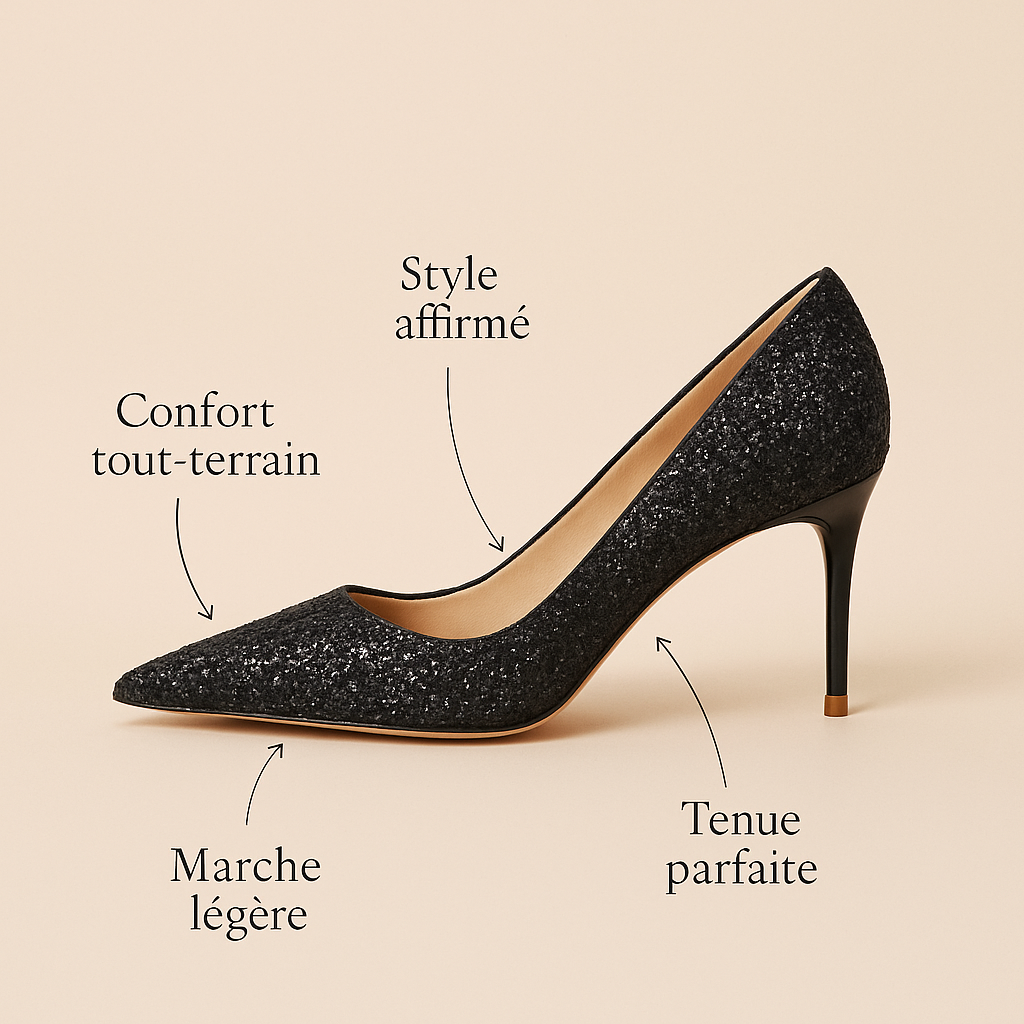 Escarpin Paillette Petit Talon