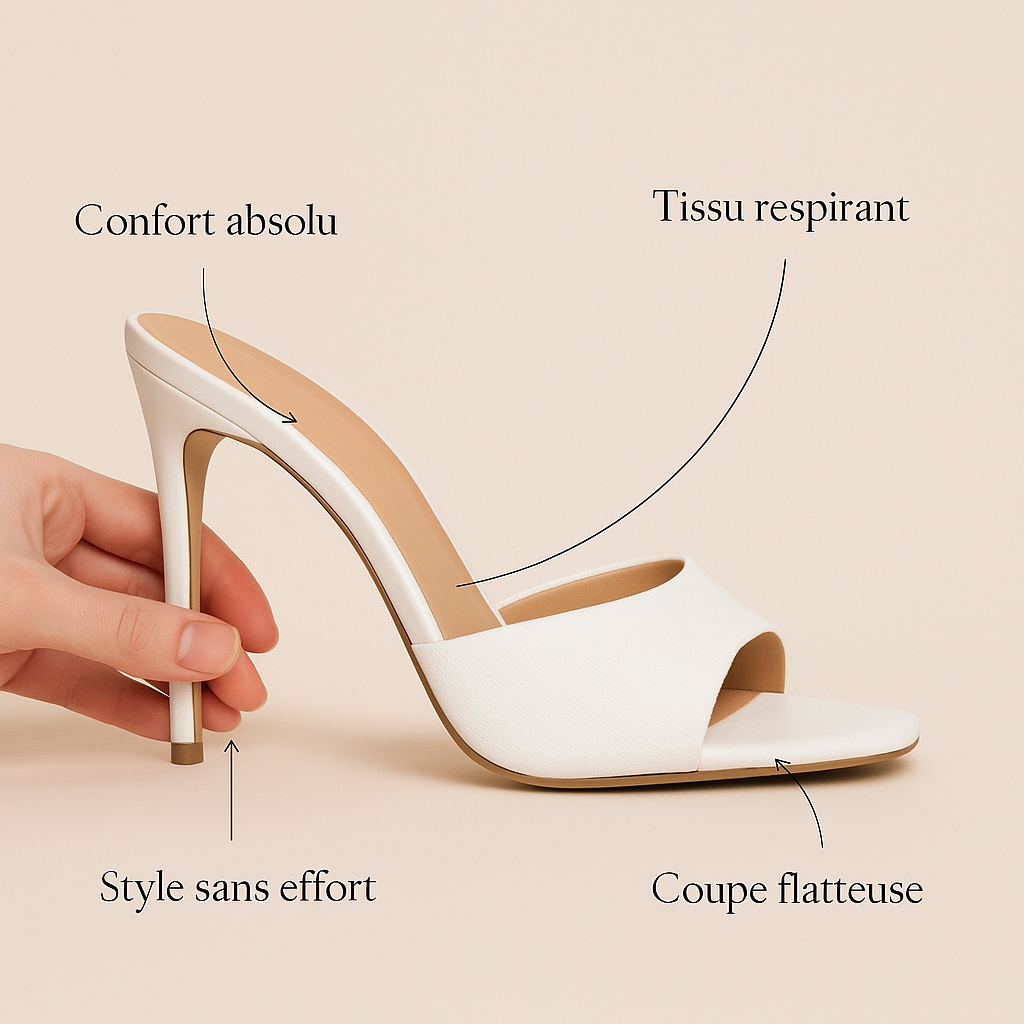 Escarpin Blanc Ouvert