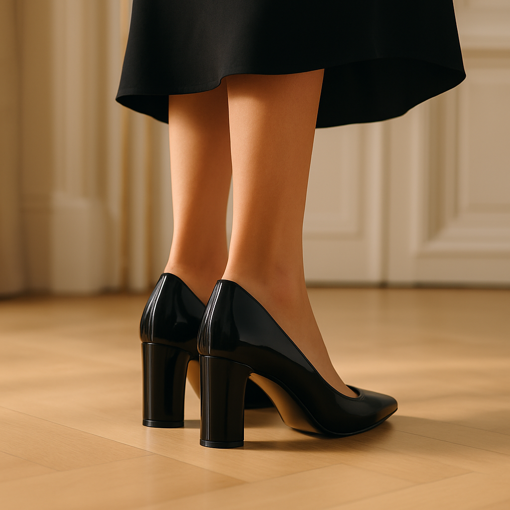 Escarpin Noir Vernis Confortable