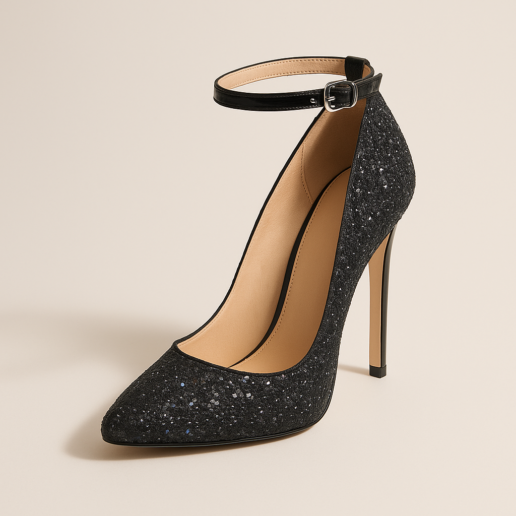 Escarpin Noir Pailleté
