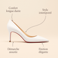 Escarpin Blanc Cassé