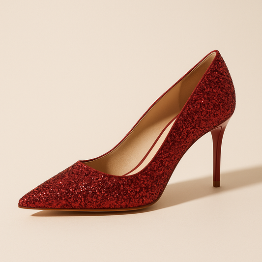 Escarpin Rouge Paillete