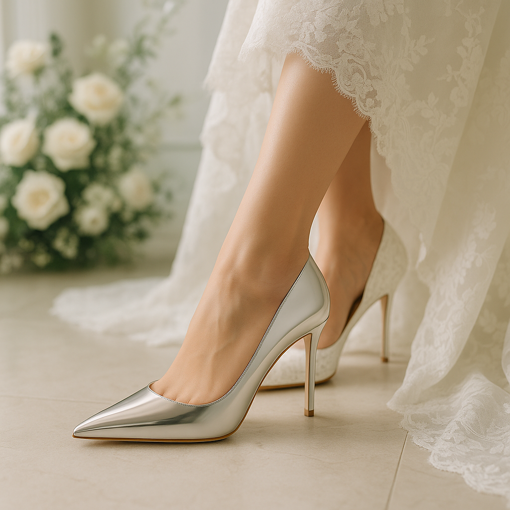 Escarpin Argent Mariage