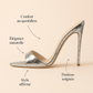 Escarpin ouvert argenté