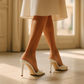 Escarpin Blanc Ouvert