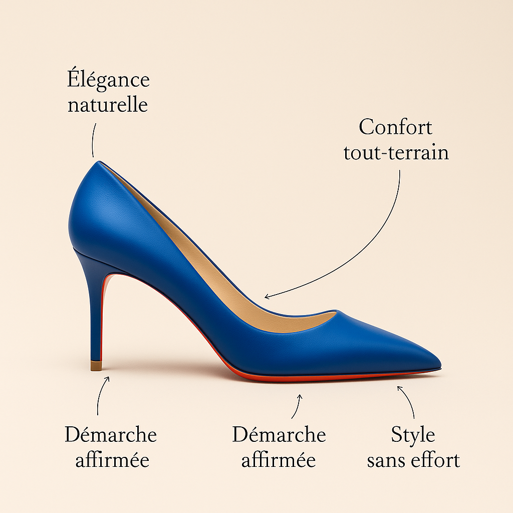 Escarpin Bleu Roi