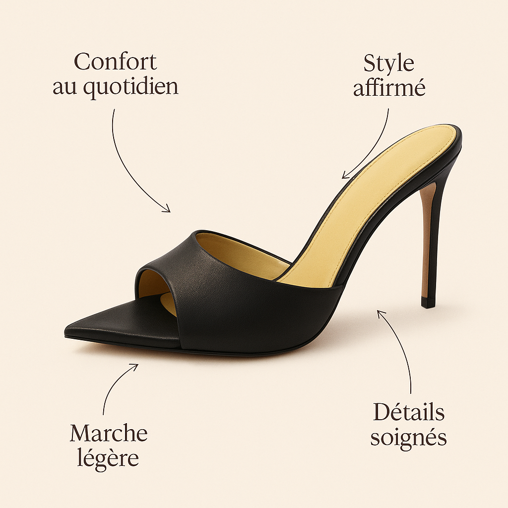 Escarpin Noir Ouvert Derriere