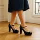 Escarpin Plateforme Talon Carre