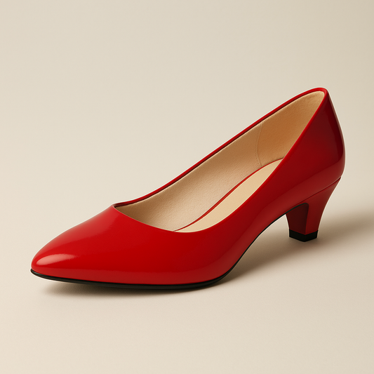 Escarpin Rouge Petit Talon