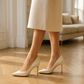 Escarpin Blanc Cassé