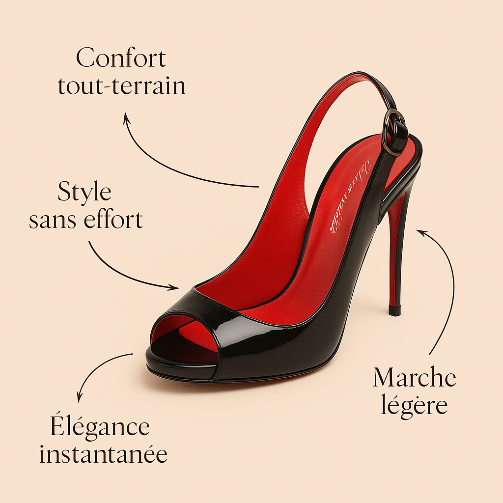 Escarpin Ouvert Noir