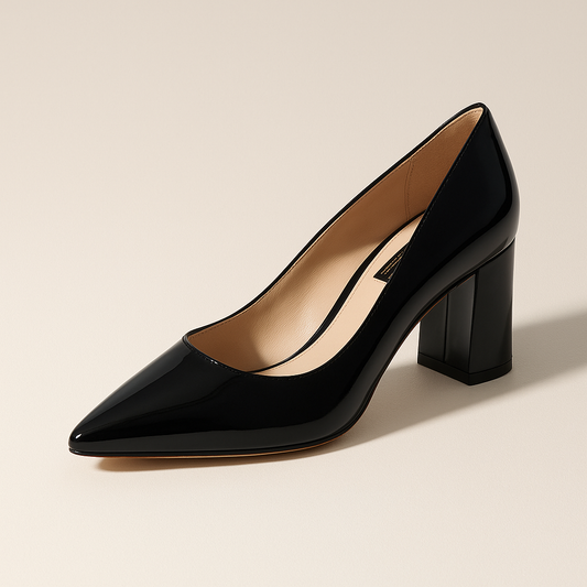 Escarpin Noir Vernis Confortable
