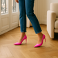 Escarpins roses fluo bureau