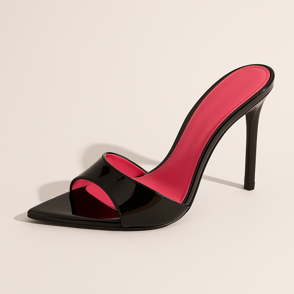 Escarpin Noir & Rose