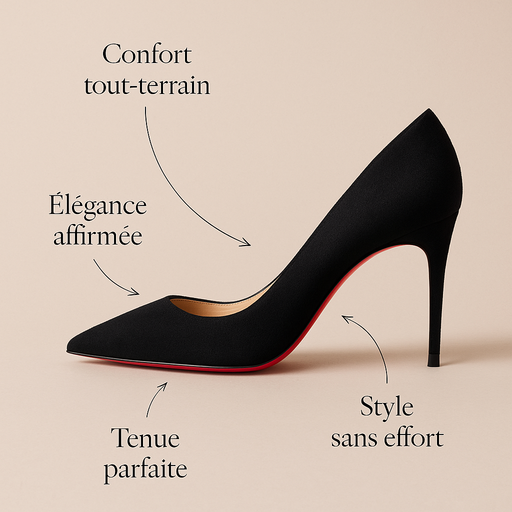 Escarpin Noir Daim