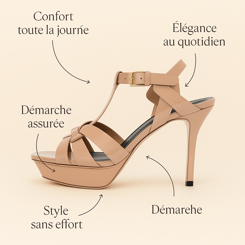 Escarpin Plateforme Nude