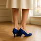 Escarpin Bleu Petit Talon