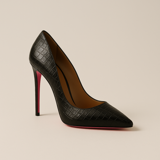 Escarpin Croco Noir