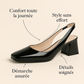 Escarpin Noir à Bride