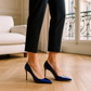 Escarpin Bleu Marine Vernis