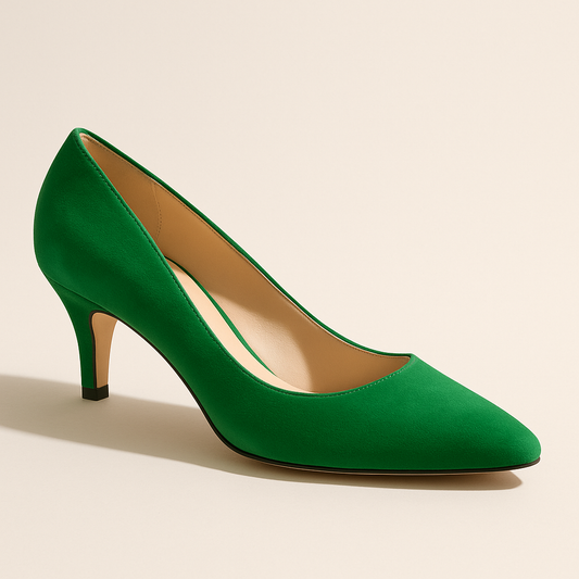 Escarpin Vert Petit Talon