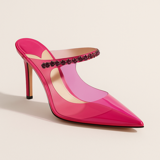 Escarpin Transparent Rose